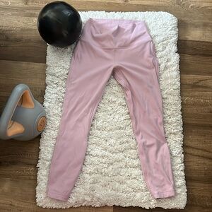 Pink Lululemon leggings.  Size Medium.   Worn only a few times.